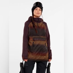 Volcom Mirror stripe Pullover Women's Jacket 2021 size large,